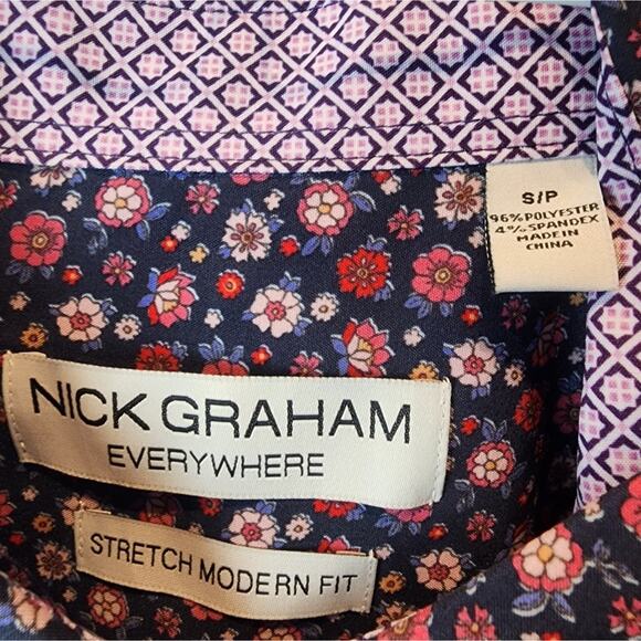 Nick Graham New Performance Un Tuck Shirt Quick Dry Wrinkle Resistant Size S - Picture 6 of 7